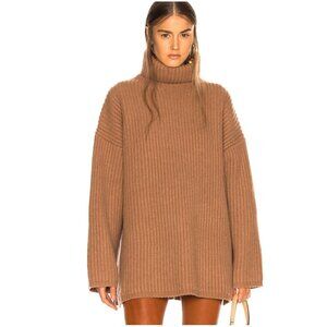 Acne Studios Brown Oversized Wool Turtleneck Sweater - Size S